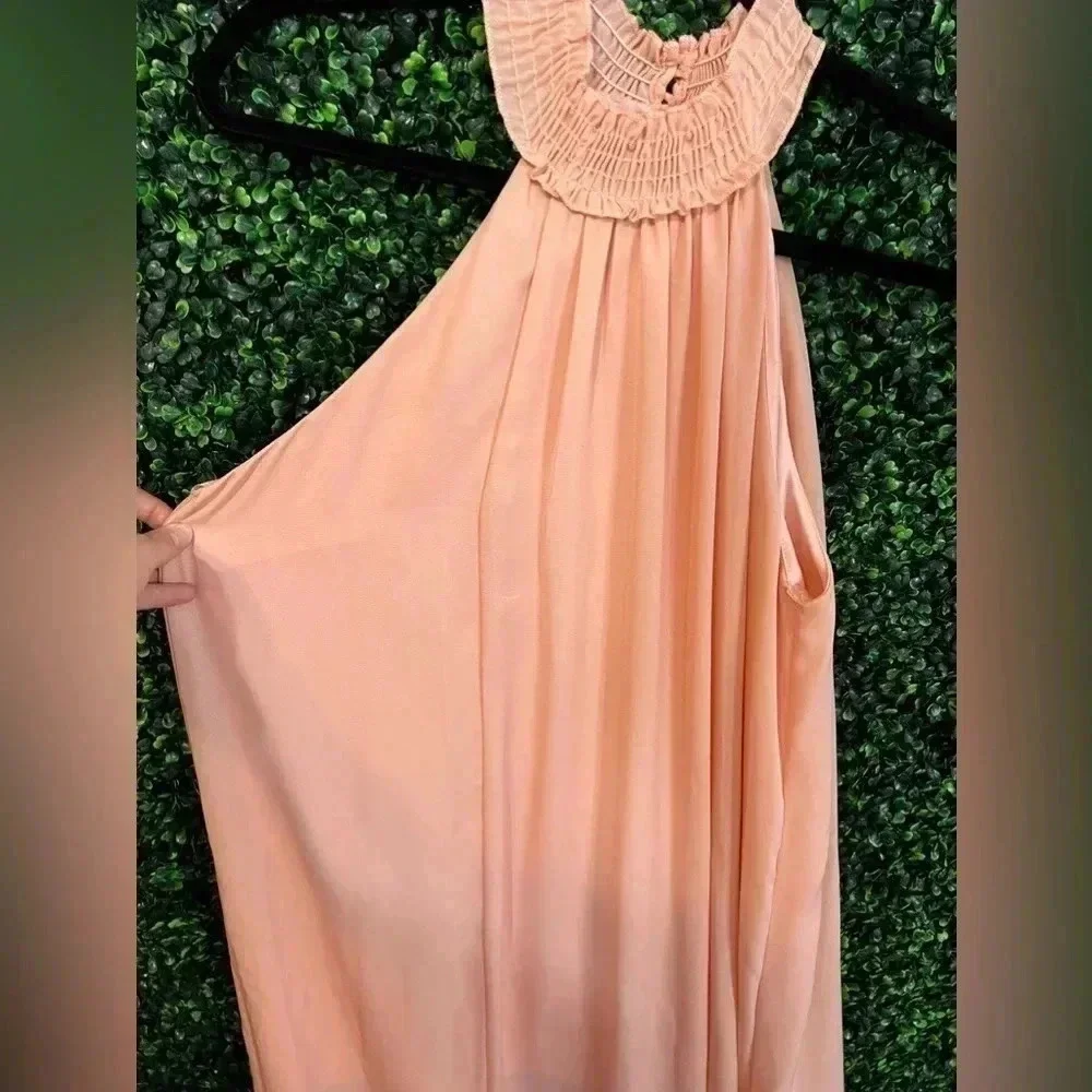 Pink Lily ALady Like You Maxi Dress Peach - Medium - Picture 4 of 8